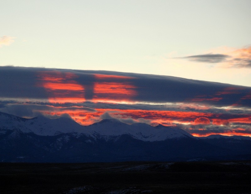 Sunrise over Medicine Bow Mts. | Walden, Colorado | October, 2011